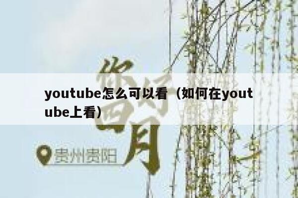 youtube怎么可以看（如何在youtube上看） 第1张