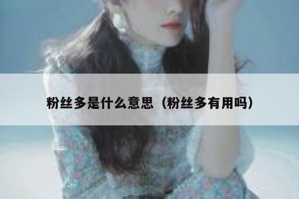 粉丝多是什么意思（粉丝多有用吗） 第1张