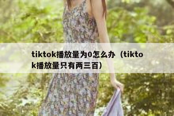 tiktok播放量为0怎么办（tiktok播放量只有两三百） 第1张