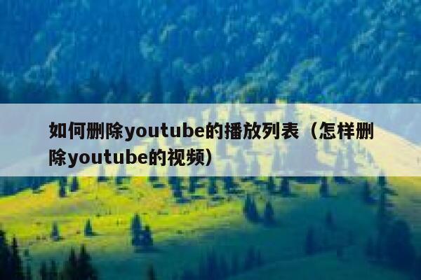如何删除youtube的播放列表（怎样删除youtube的视频） 第1张