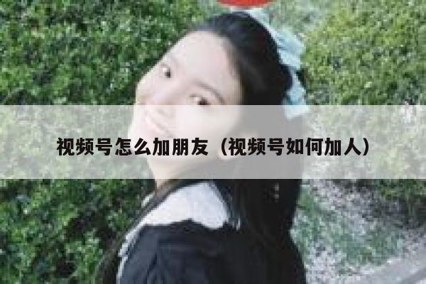 视频号怎么加朋友（视频号如何加人） 第1张