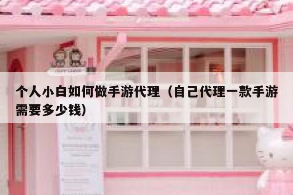 个人小白如何做手游代理（自己代理一款手游需要多少钱） 第1张
