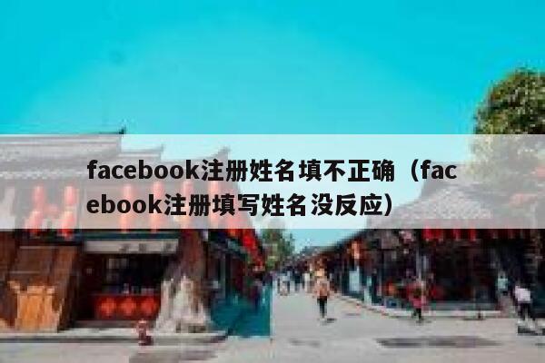 facebook注册姓名填不正确（facebook注册填写姓名没反应） 第1张