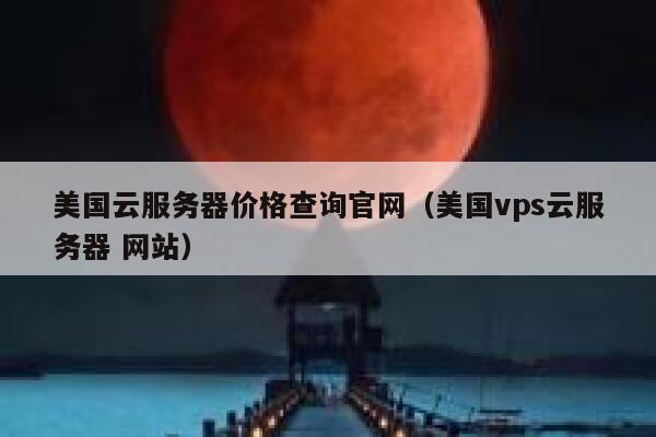 美国云服务器价格查询官网（美国vps云服务器 网站） 第1张