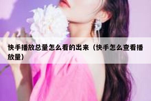 快手播放总量怎么看的出来（快手怎么查看播放量） 第1张