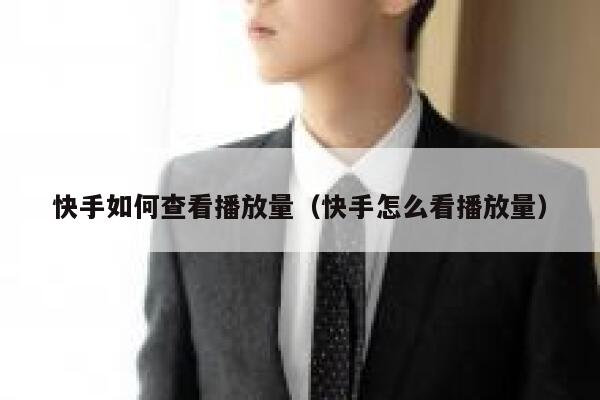 快手如何查看播放量（快手怎么看播放量） 第1张