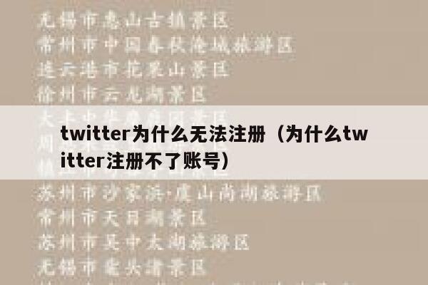 twitter为什么无法注册（为什么twitter注册不了账号） 第1张