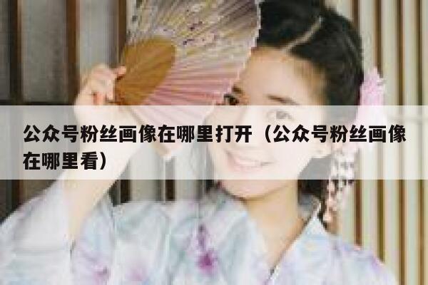 公众号粉丝画像在哪里打开（公众号粉丝画像在哪里看） 第1张