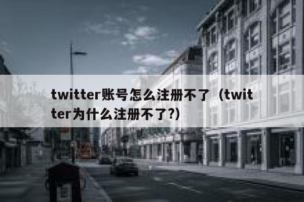 twitter账号怎么注册不了（twitter为什么注册不了?） 第1张