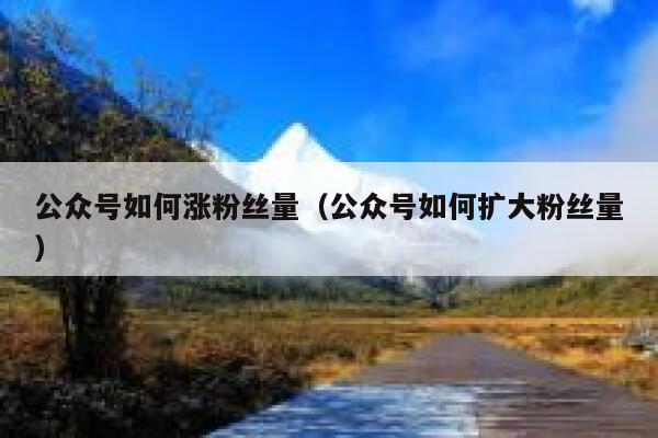 公众号如何涨粉丝量（公众号如何扩大粉丝量） 第1张