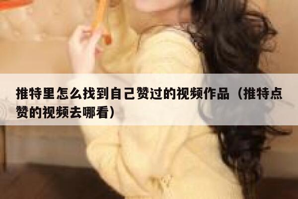 推特里怎么找到自己赞过的视频作品（推特点赞的视频去哪看） 第1张