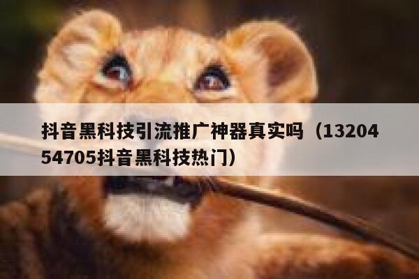 抖音黑科技引流推广神器真实吗（1320454705抖音黑科技热门） 第1张