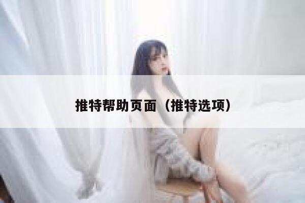 推特帮助页面（推特选项） 第1张