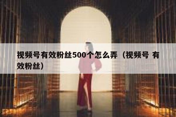 视频号有效粉丝500个怎么弄（视频号 有效粉丝） 第1张