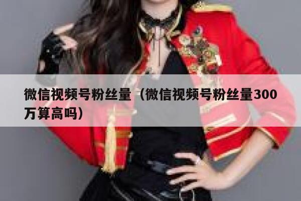 微信视频号粉丝量（微信视频号粉丝量300万算高吗） 第1张