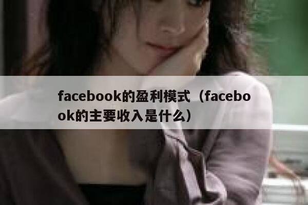 facebook的盈利模式（facebook的主要收入是什么） 第1张