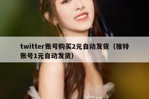 twitter账号购买2元自动发货（推特账号1元自动发货） 第1张