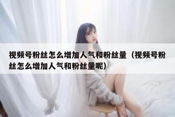 视频号粉丝怎么增加人气和粉丝量（视频号粉丝怎么增加人气和粉丝量呢） 第1张