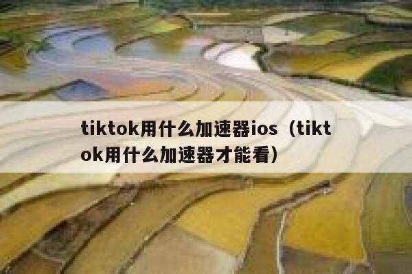 tiktok用什么加速器ios（tiktok用什么加速器才能看） 第1张