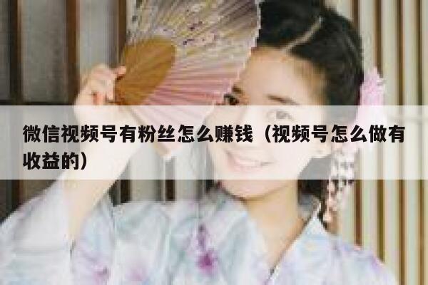 微信视频号有粉丝怎么赚钱（视频号怎么做有收益的） 第1张