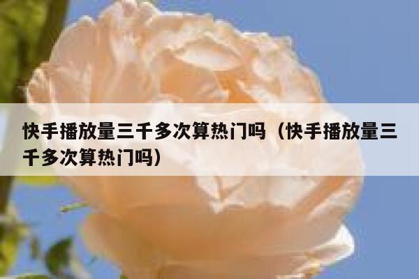 快手播放量三千多次算热门吗（快手播放量三千多次算热门吗） 第1张