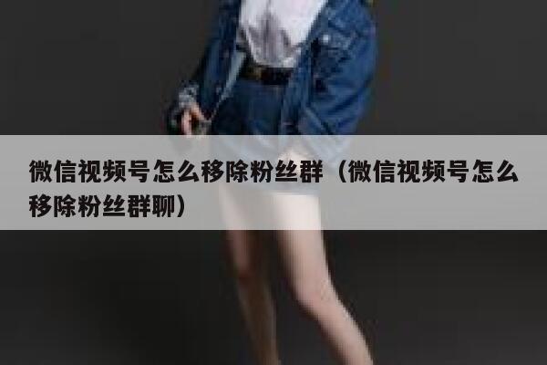 微信视频号怎么移除粉丝群（微信视频号怎么移除粉丝群聊） 第1张