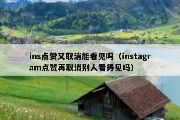 ins点赞又取消能看见吗（instagram点赞再取消别人看得见吗） 第1张