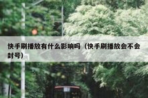 快手刷播放有什么影响吗（快手刷播放会不会封号） 第1张