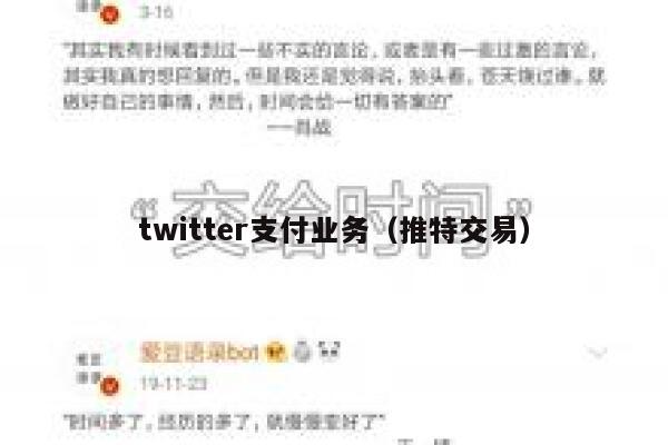 twitter支付业务（推特交易） 第1张