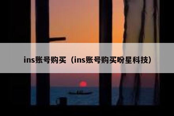 ins账号购买（ins账号购买盼星科技） 第1张