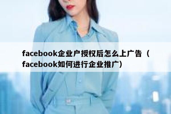 facebook企业户授权后怎么上广告（facebook如何进行企业推广） 第1张