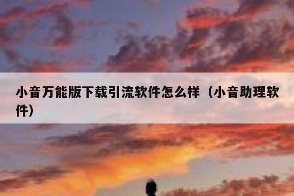 小音万能版下载引流软件怎么样（小音助理软件） 第1张