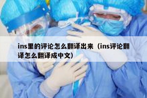 ins里的评论怎么翻译出来（ins评论翻译怎么翻译成中文） 第1张