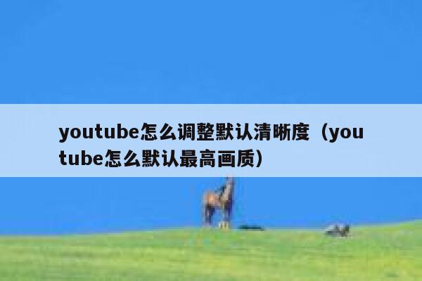youtube怎么调整默认清晰度（youtube怎么默认最高画质） 第1张
