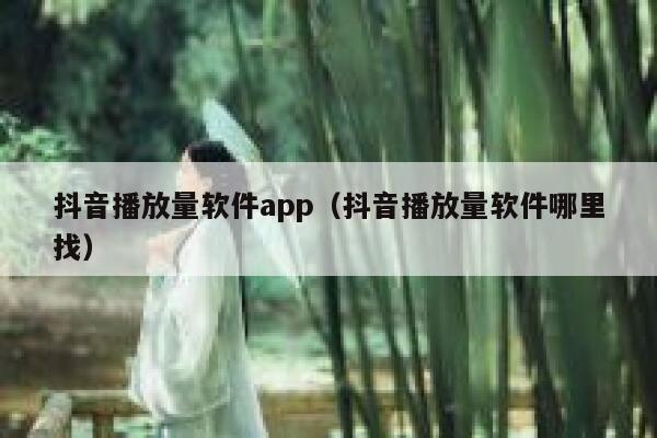 抖音播放量软件app（抖音播放量软件哪里找） 第1张