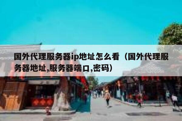国外代理服务器ip地址怎么看（国外代理服务器地址,服务器端口,密码） 第1张