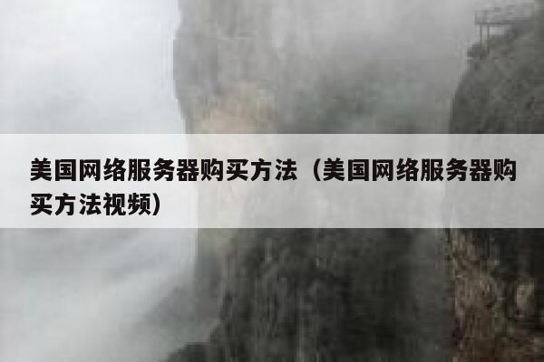 美国网络服务器购买方法（美国网络服务器购买方法视频） 第1张