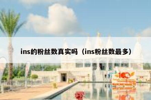 ins的粉丝数真实吗（ins粉丝数最多） 第1张