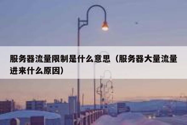 服务器流量限制是什么意思（服务器大量流量进来什么原因） 第1张