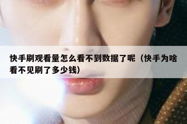 快手刷观看量怎么看不到数据了呢（快手为啥看不见刷了多少钱） 第1张