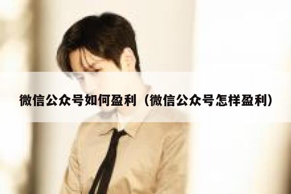 微信公众号如何盈利（微信公众号怎样盈利） 第1张