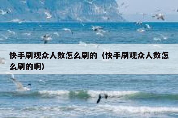 快手刷观众人数怎么刷的（快手刷观众人数怎么刷的啊） 第1张