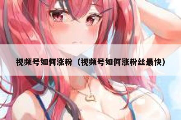 视频号如何涨粉（视频号如何涨粉丝最快） 第1张