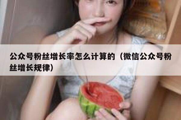 公众号粉丝增长率怎么计算的（微信公众号粉丝增长规律） 第1张