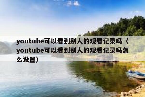 youtube可以看到别人的观看记录吗（youtube可以看到别人的观看记录吗怎么设置） 第1张