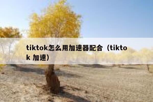 tiktok怎么用加速器配合（tiktok 加速） 第1张
