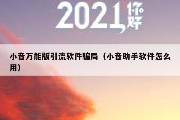 小音万能版引流软件骗局（小音助手软件怎么用） 第1张