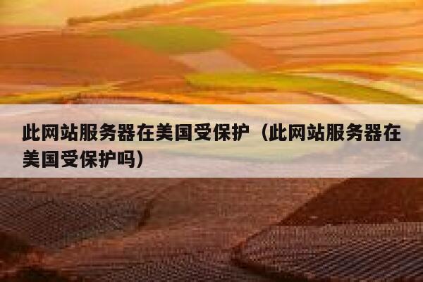 此网站服务器在美国受保护（此网站服务器在美国受保护吗） 第1张