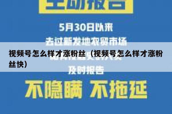 视频号怎么样才涨粉丝（视频号怎么样才涨粉丝快） 第1张