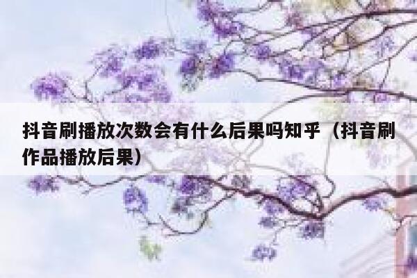 抖音刷播放次数会有什么后果吗知乎（抖音刷作品播放后果） 第1张